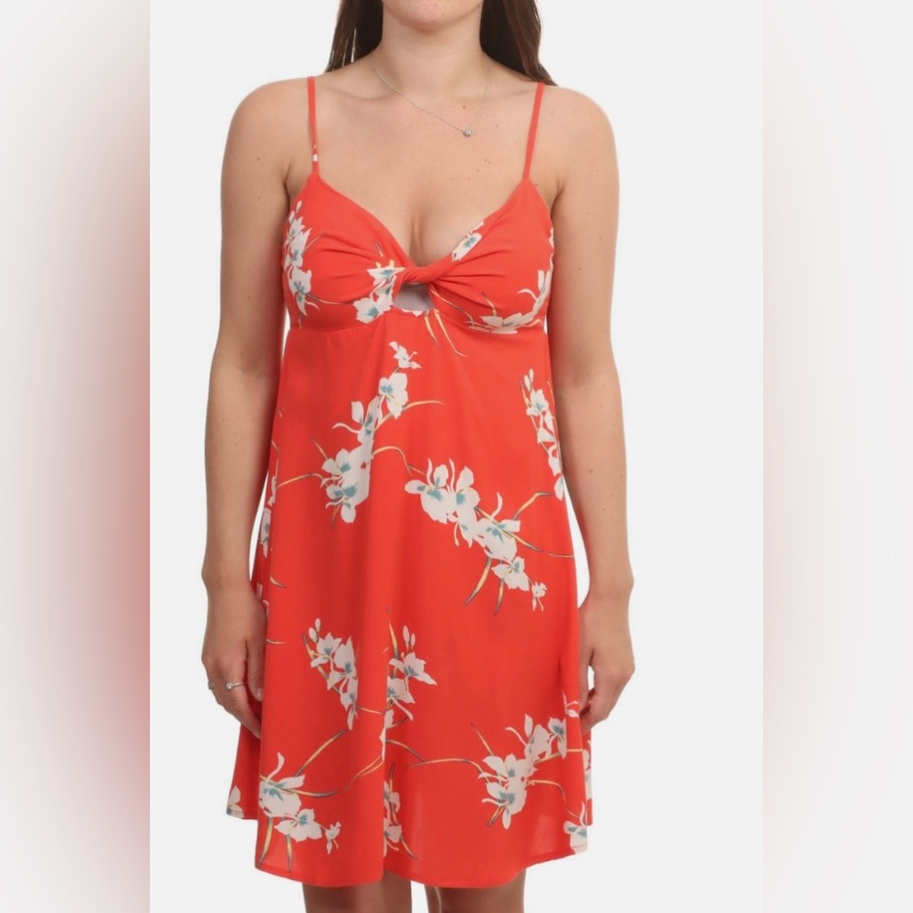 Volcom Retro Resort Cami Dress In pistol punch